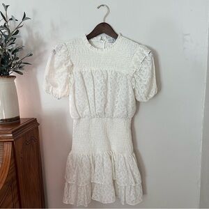 **Endless Rose White Lace Tiered Ruffle Dress - NWT, Size X**